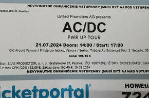 AC/DC sezení tribuna A
