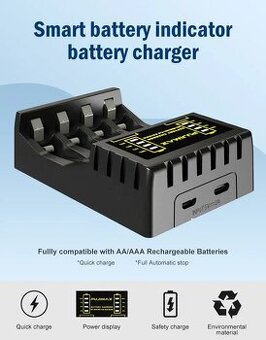 USB nabijecka pro 4x AA/AAA baterie - 1