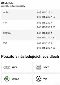 Řetěz pohonu olejoveho čerpadla Skoda/Vw 1.4TDI