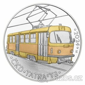 Stříbrná mince 500Kč 2024 Tramvaj T3 ČKD