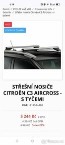 Střešní nosiče Citroen C3 Aircross - 1