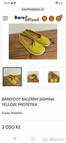 Nove barefoot baleriny Jasmina yellow- protetika vel.41