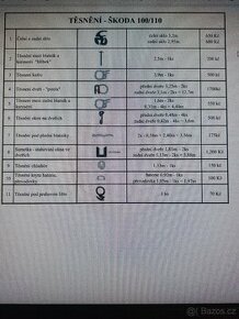 Gumové těsnění na ŠKODA 100L a 110L