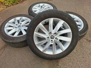 Alu kola 17" Škoda Superb Stratos 5x112 s pneu 215/55R17 - 1