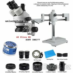 Trinokulární Stereo Mikroskop 3.5X-90X Mikroskop Kamera 4K - 1