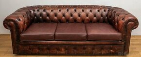 Klasická Chesterfield sofa top kůže