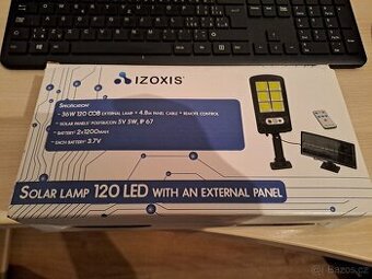 LED světlo se solárním panelem 120 LED