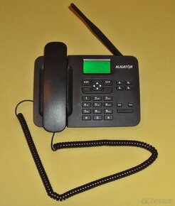 Stolní GSM telefon na SIM kartu Aligator T100 černý - 1