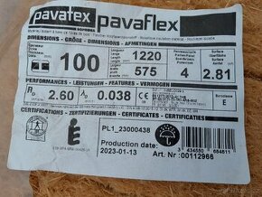 Pavaflex 100 mm (575x1220) 15 ks, 10,5 m2