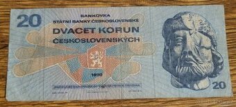 Bankovka 20 korun 1970, ČSSR, nízká série L06