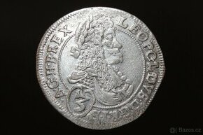 Stříbrný 3 krejcar 1696, Leopold I.
