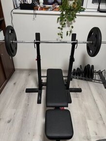 Bench-press posilovaci lavice + zavazi (58kg)