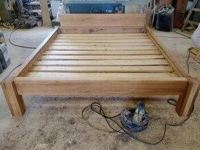 Nová dubová postel manželská dvoulůžko - 1