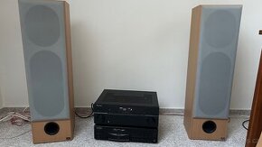 CD přehrávač + receiver Pioneer + repro AQ