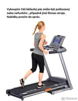 Běžecký pás, nefunkční nebo poškozený případně jiné fitness