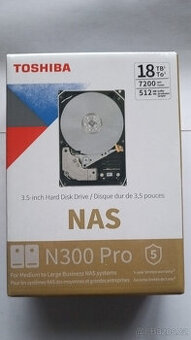 Nový NAS HDD Toshiba N300 PRO 18 TB (CMR)