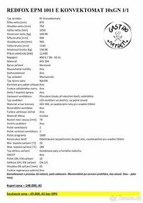 REDFOX EPM 1011 E KONVEKTOMAT 10xGN 1/1 - 1