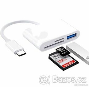 USB-C čtečka SD a microSD karet a USB 3.0