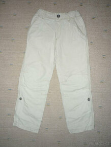 Letní plátěné kalhoty vel 122-128 H&M
