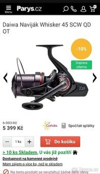 kaprařský naviják Daiwa Whisker 45 SCW QD