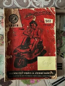 Čezeta. Typ 502, popis a návod r.1961