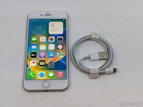 iPhone 8 32gb silver. Top stav. Baterie 91%. Záruka 6 měsíců