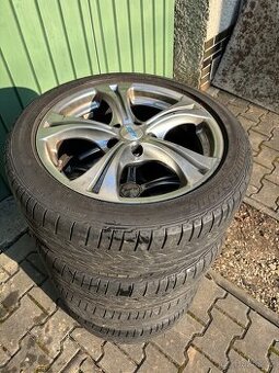 ALU kola 5x112 17” s letním pneu Bridgestone 225/45 R17