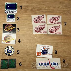 Hokejové samolepky NHL 70. léta