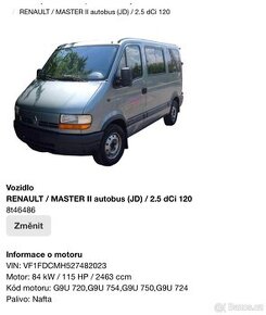 Motor Renault Master