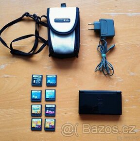 Nintendo DS Lite + 8 her + pouzdro