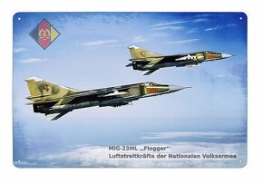 plechová cedule - MiG-23ML "Flogger" (Východní Německo)