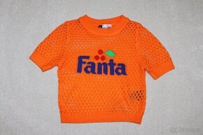 Oranžové tričko / vesta FANTA H&M vel. XXS