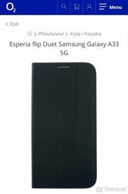 Pouzdro flip Samsung A33 5G 6,4" - PRODÁNO