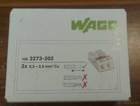 WAGO svorka typ 2273-202 (2 x 2,5 mm).