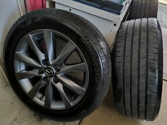 ALU kola Mazda 6 5x114,3 R17 Originál, pneu letní 6mm+TPMS - 1