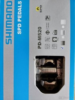 Pedály Shimano PD-M520, stříbrné