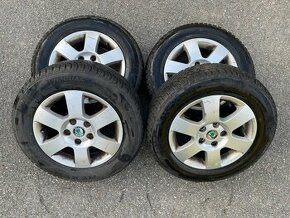 Zimní sada alu Skoda octavia 5x112 na pneu 195/65/15