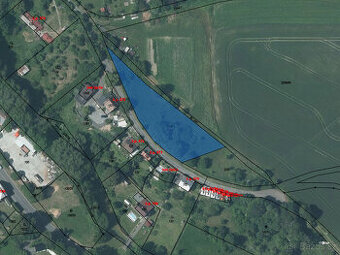 Prodej podílu 1/2 stavebního pozemku 1019 m2 v obci Vítkov,  - 1