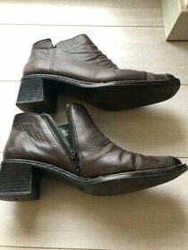 Kotníkové boty kožené hnědé dámské vel. 39 Rieker - 1