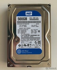 WD Blue 500GB 7200ot. SATA III - 3.5" HDD do PC - 1