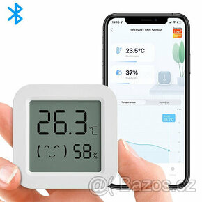 Bluetooth snímač teploty a vlhkosti s LCD na baterie TUYA