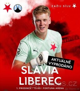 2x vstupenky - SK Slavia Praha vs. FC Slovan Liberec (1.12.)