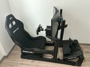 Simracing seat, rig, Fanatec volant s pedaly