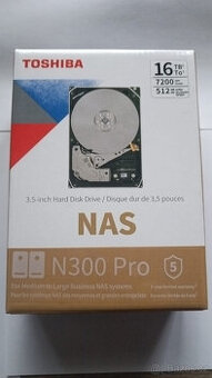 Nový NAS HDD Toshiba N300 PRO 16 TB (CMR)