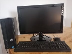 PC mini HP Slimline, monitor, klávesnice a myš