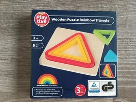 Playtive Wooden Puzzle Rainbow Triangle - 1