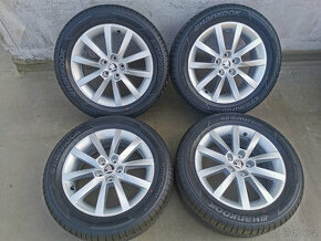 205/55R16 alu kola škoda scala 6x16 5x100 ET38 letní pneu - 1