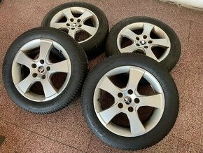 Originalní ALU kola Škoda 5x112 r16 zimní pneu 6mm