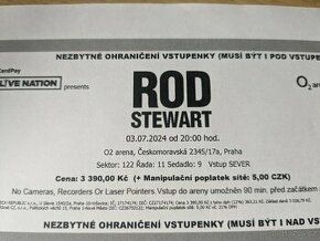 Rod Stewart Praha 3.7.2024, 2 vstupenky