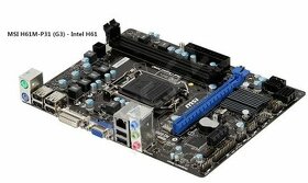 Deska s.1155 mATX MSI H61M-P31 (G3) - Intel H61 VGA DVI